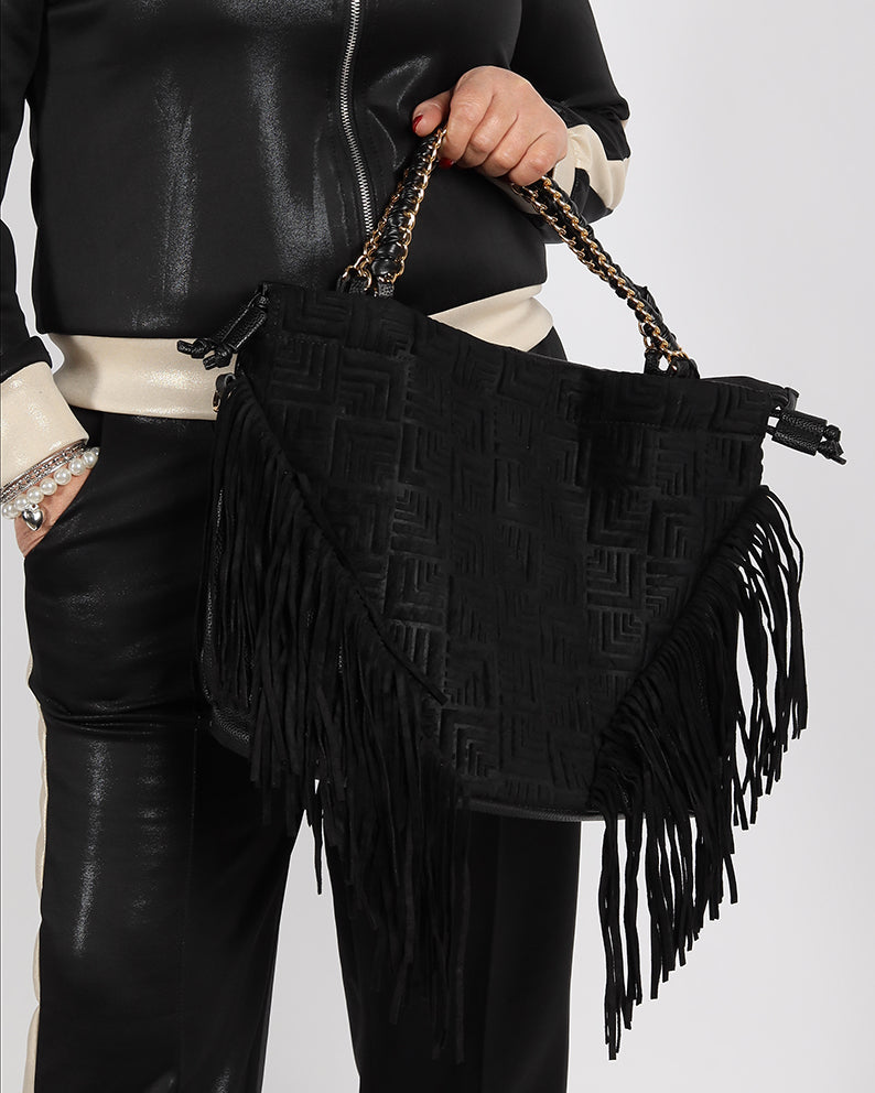 BORSA GRANDE CON FRANGE