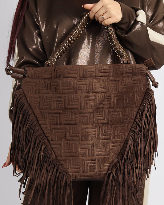 BORSA GRANDE CON FRANGE