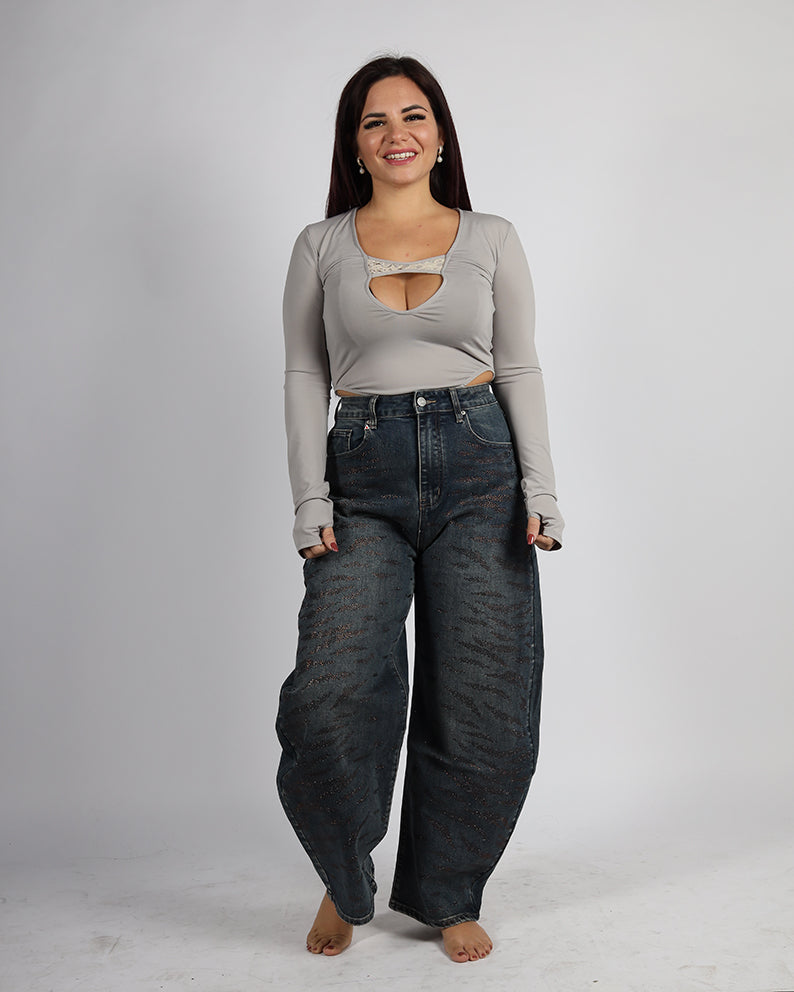 JEANS DENIM GLITTER