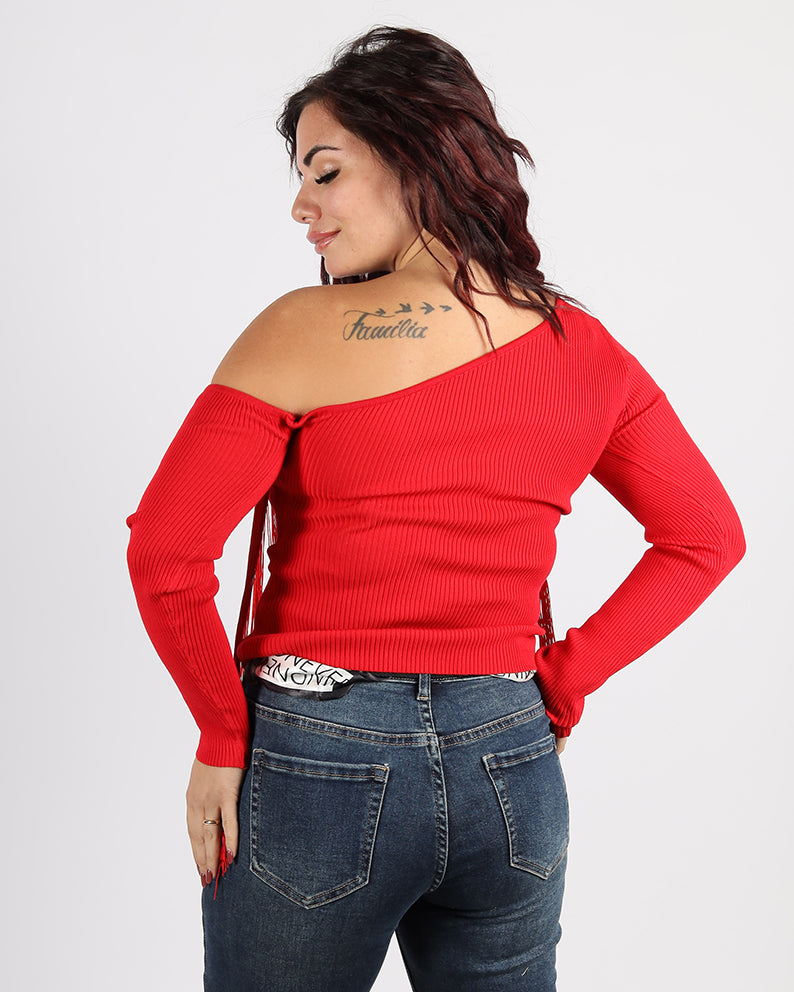 MAGLIONCINO CON FRANGE