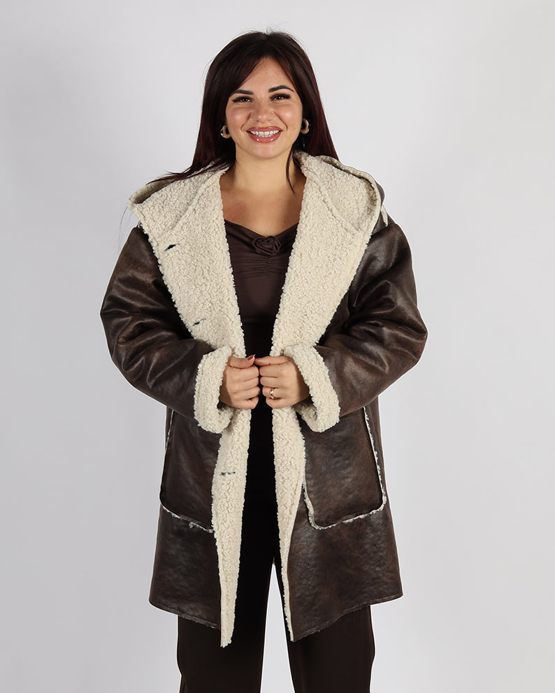 CAPPOTTO SCAMOSCIATO MOD MONTONE