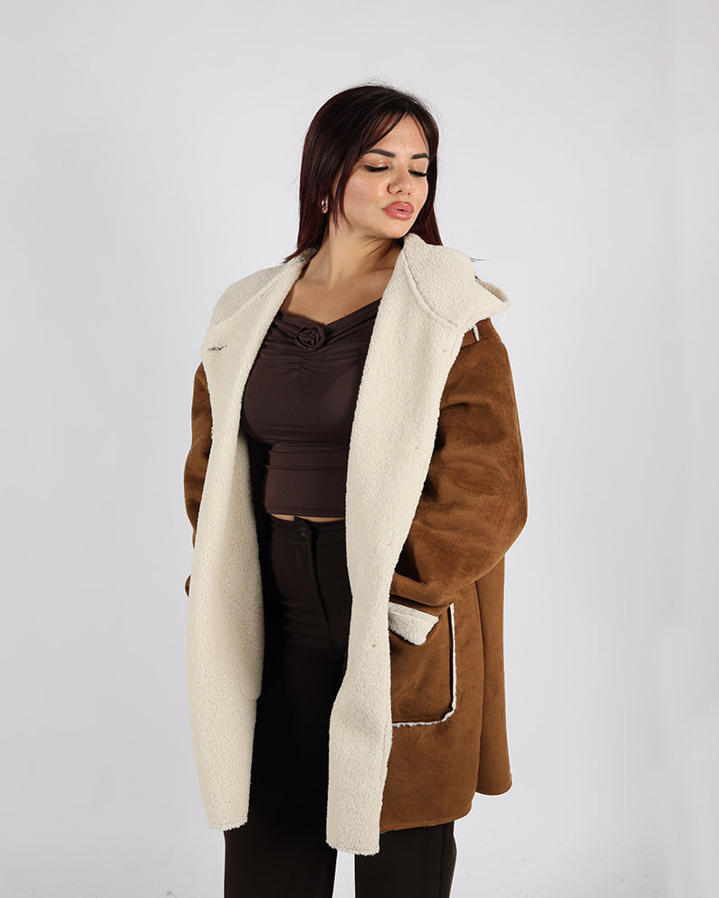 CAPPOTTO SCAMOSCIATO MOD MONTONE