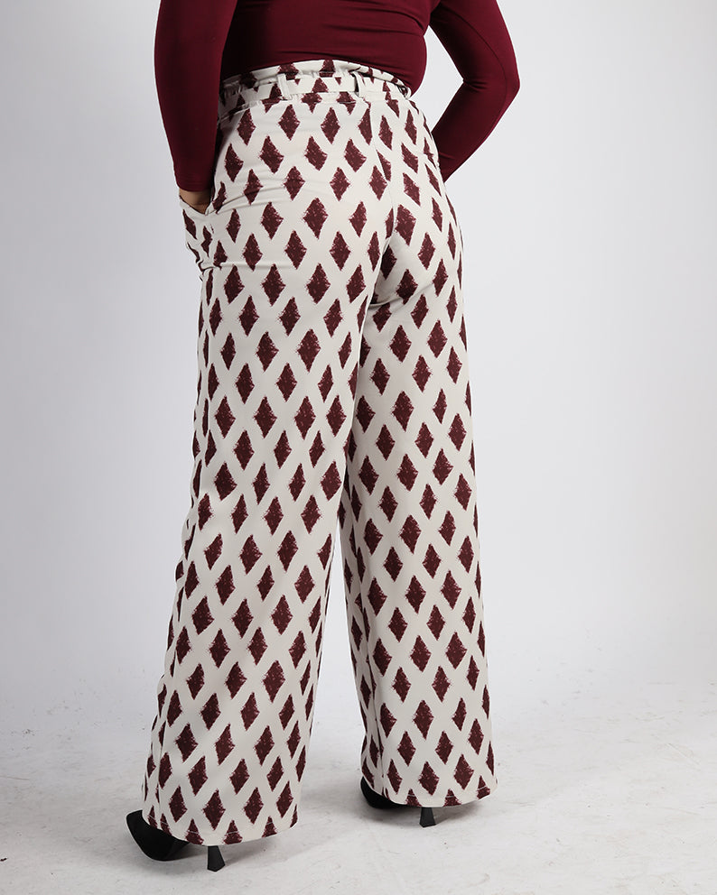 PANTALONE PALAZZO ROMBO