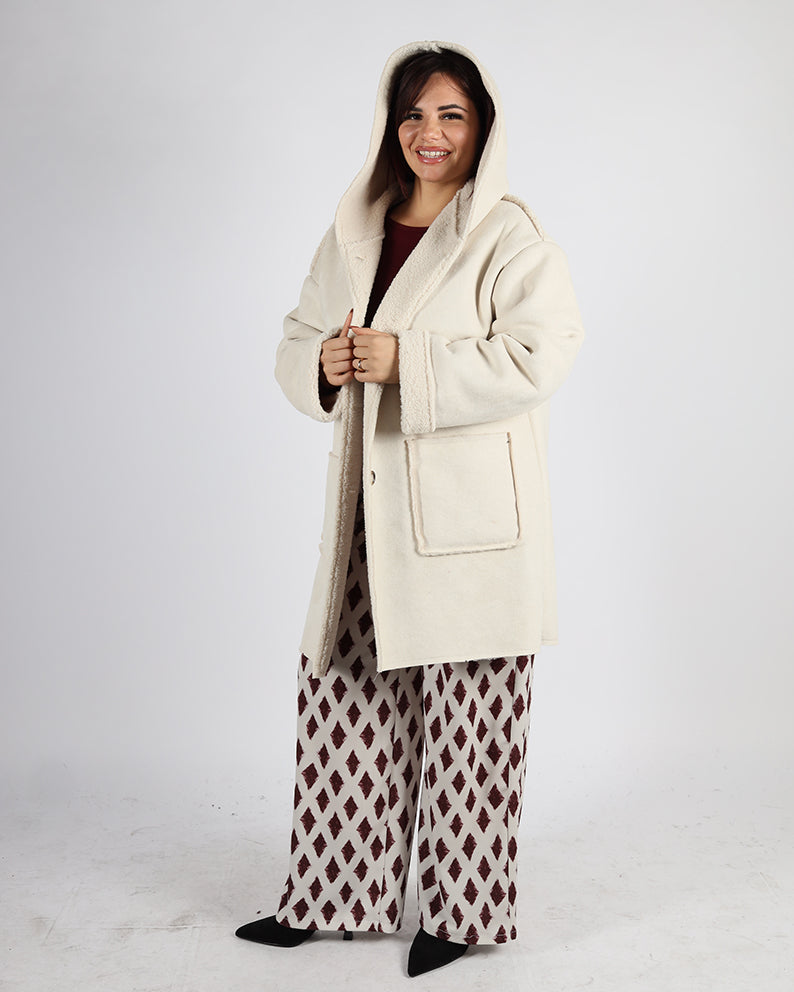 CAPPOTTO SCAMOSCIATO MOD MONTONE