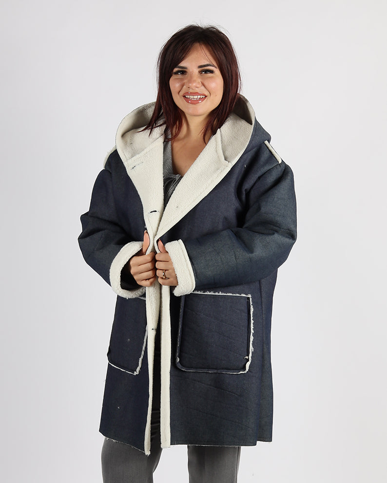 CAPPOTTO SCAMOSCIATO MOD MONTONE