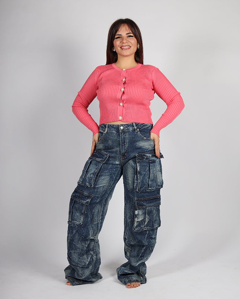 JEANS CARGO TASCHE