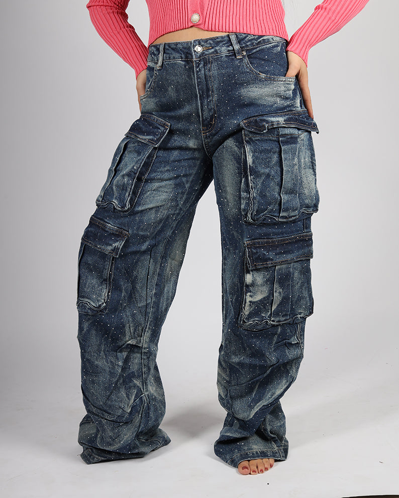 JEANS CARGO TASCHE