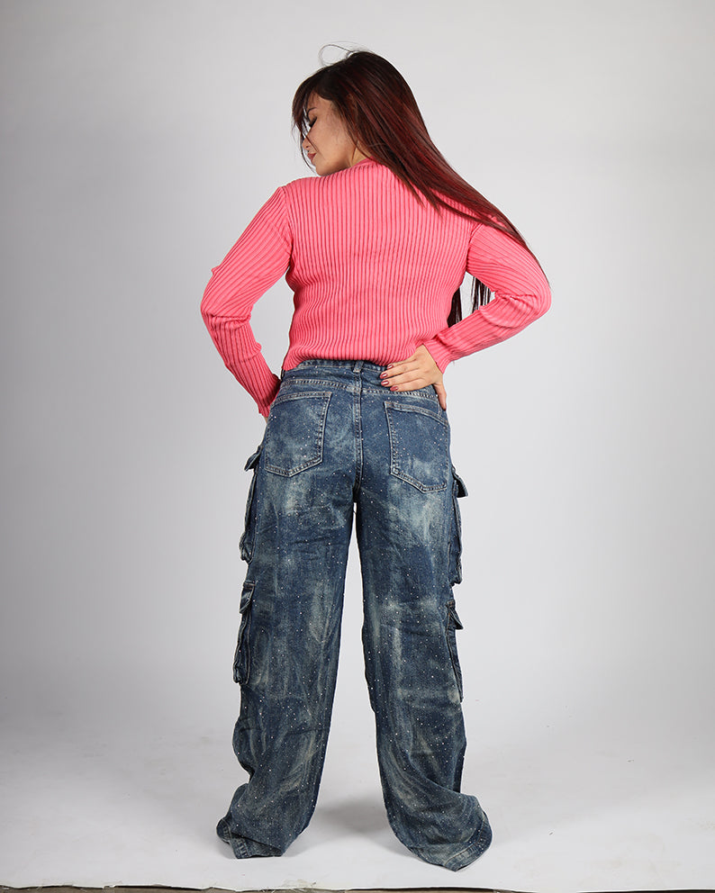 JEANS CARGO TASCHE