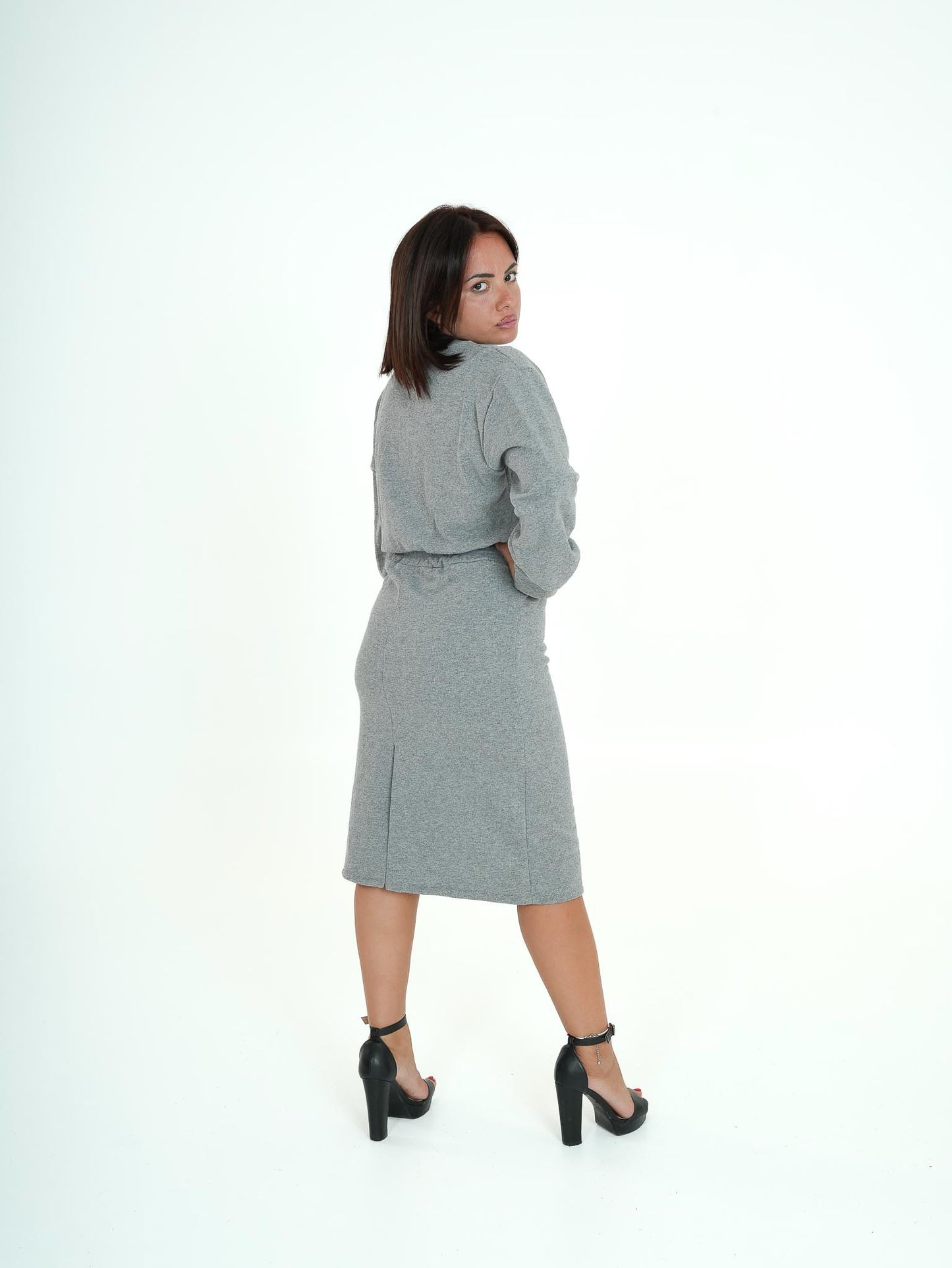 Coordinato Felpa a maniche lunghe con gonna lunga