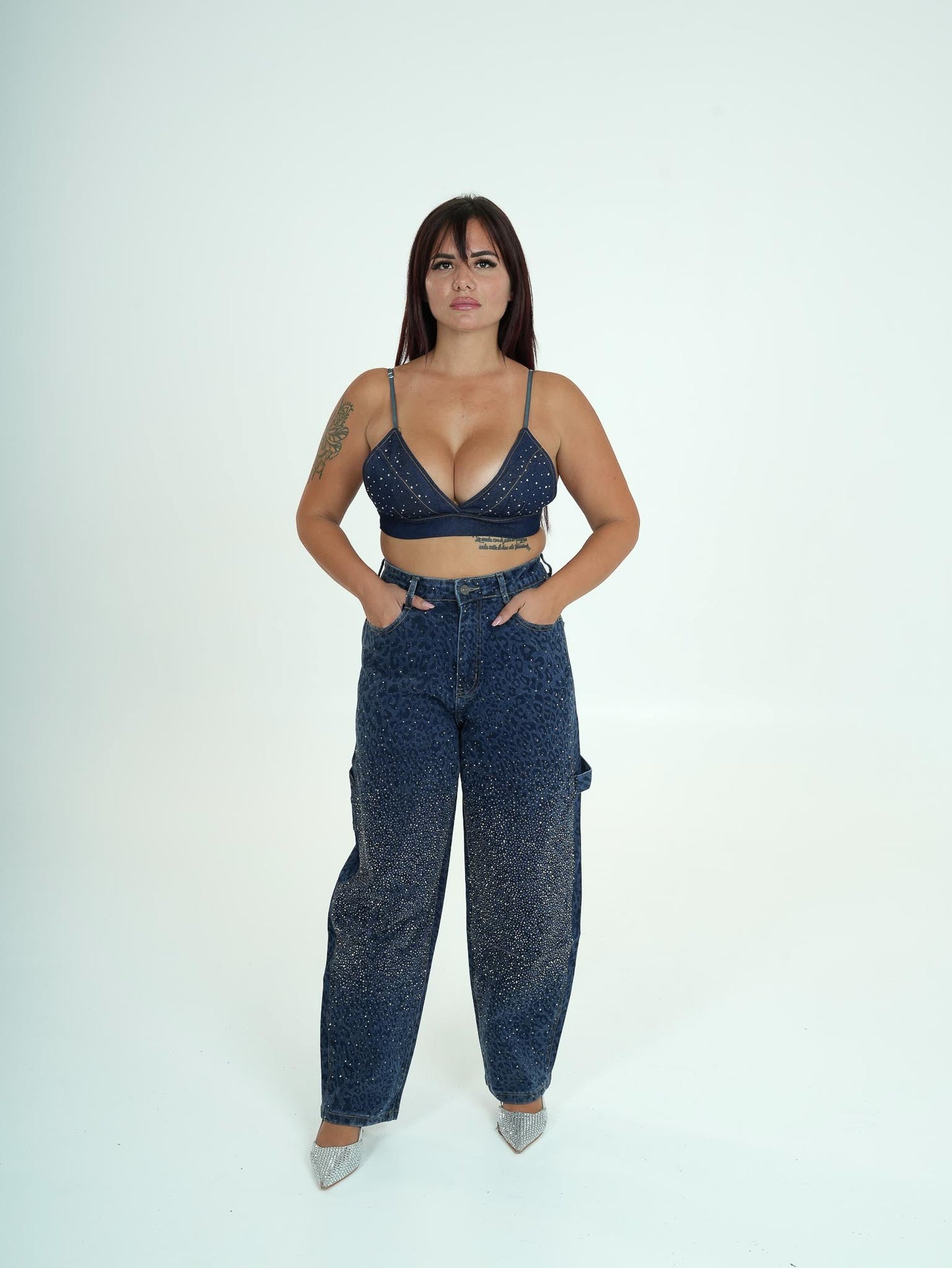 Jeans Leopardato Brillatinato