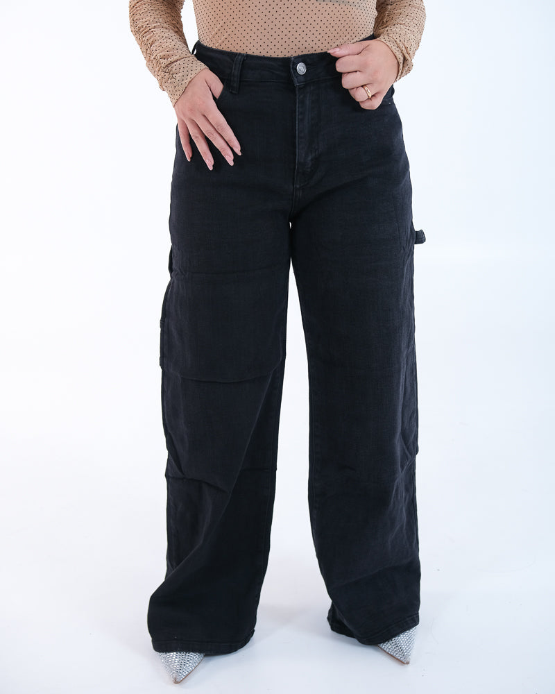 JEANS SEMPLICE NERO