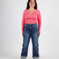 JEANS CON PIEGHE GLITTER