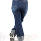 JEANS CON PIEGHE GLITTER