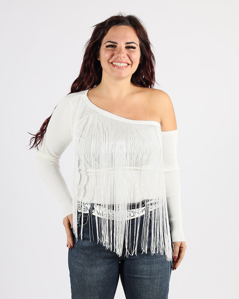 MAGLIONCINO CON FRANGE