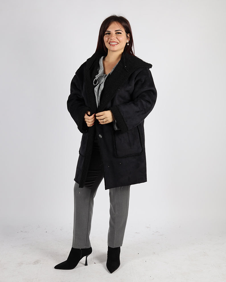 CAPPOTTO SCAMOSCIATO MOD MONTONE