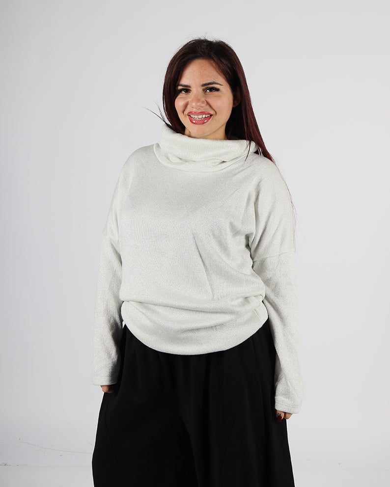 MAGLIONE LAMINATO SCIALLATO OVER