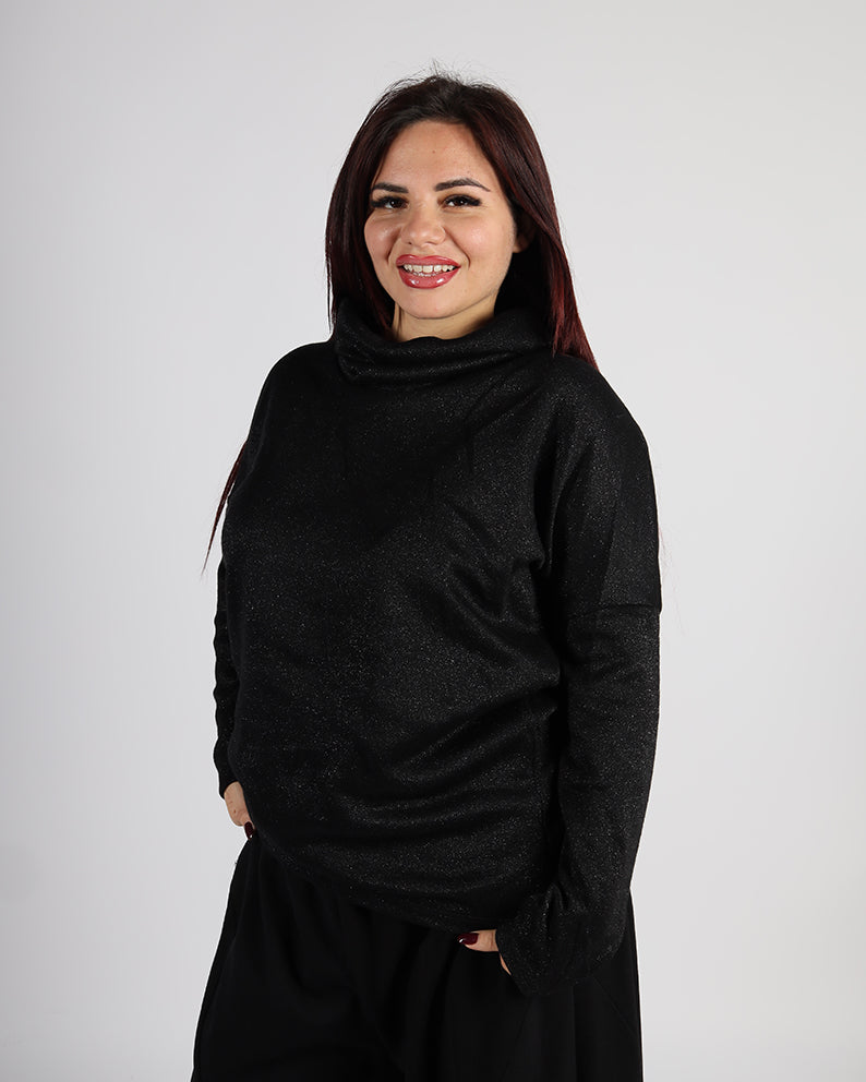 MAGLIONE LAMINATO SCIALLATO OVER