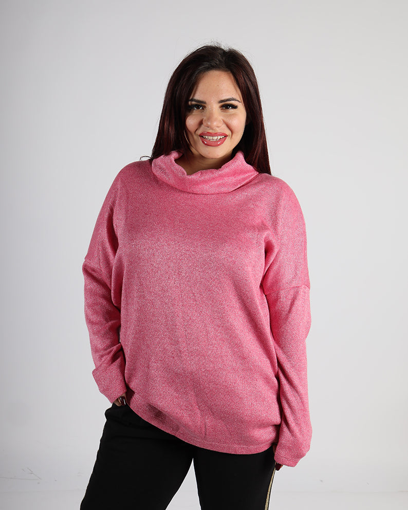 MAGLIONE LAMINATO SCIALLATO OVER