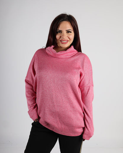 MAGLIONE LAMINATO SCIALLATO OVER