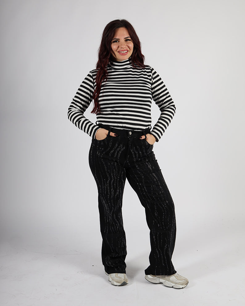 LUPETTO RIGATO COLLO ALTO