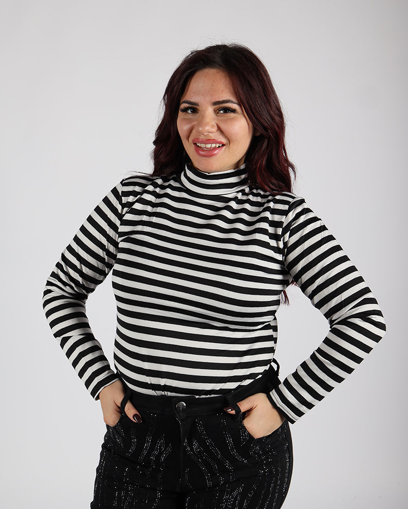 LUPETTO RIGATO COLLO ALTO