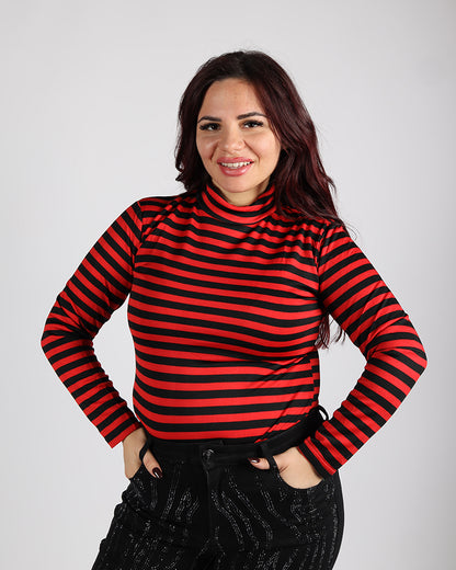 LUPETTO RIGATO COLLO ALTO