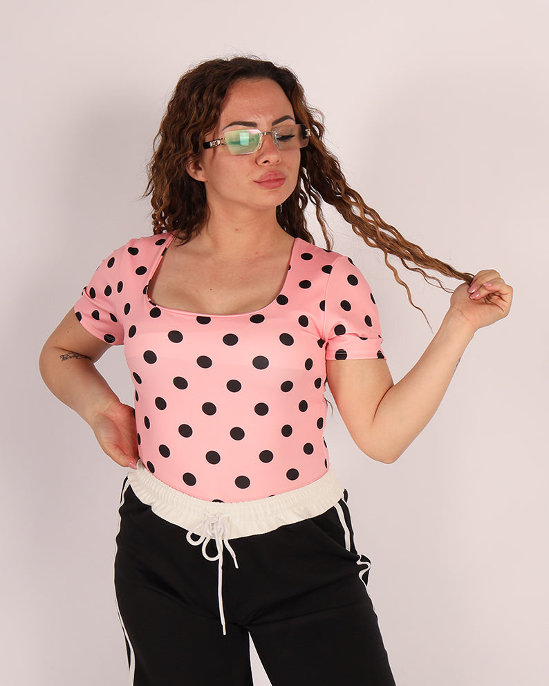 Body Mezze Maniche Pois