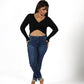 JEANS STRETTO CON MERLETTI