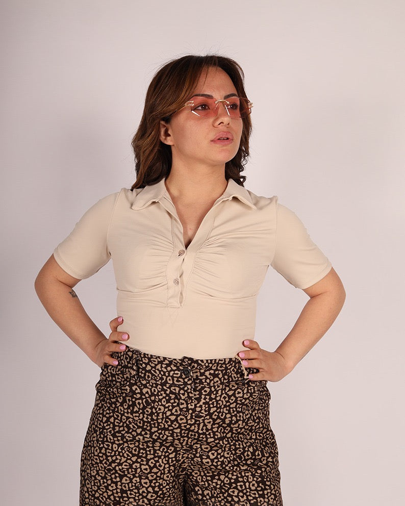 Body Mezze Maniche Camicia