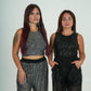 Coordinato Top e Pantalone con Pailettes