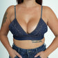Top a Jeans con Brillantini