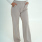 Pantaloni classici con elastico bianco