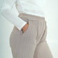 Pantaloni classici con elastico bianco