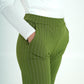 Pantaloni classici con elastico bianco