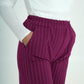 Pantaloni classici con elastico bianco