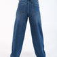 JEANS SCURO A PALAZZO