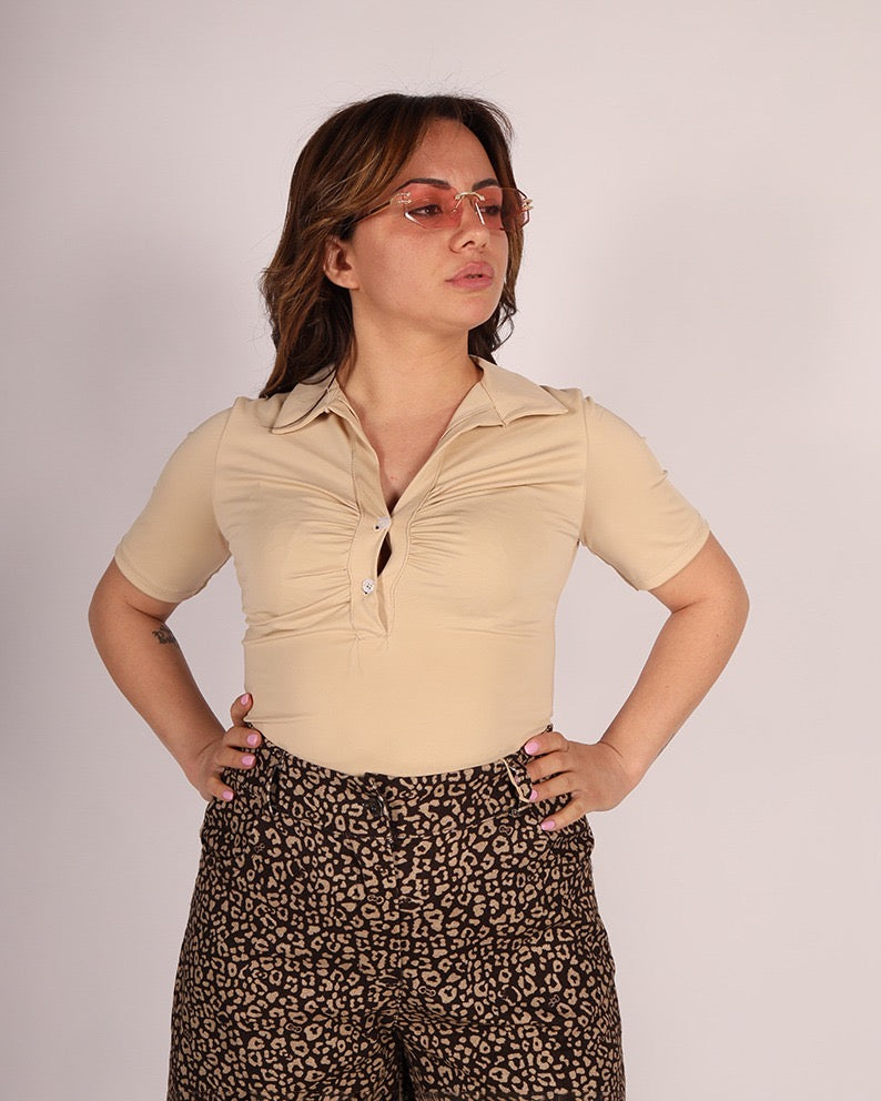 Body Mezze Maniche Camicia