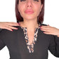 MAGLIA CON COLLO LEOPARDATO