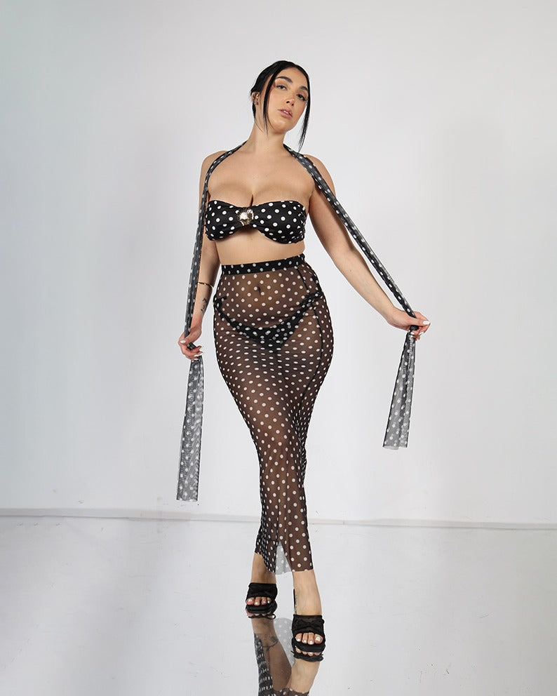 Costume 3pz Pois