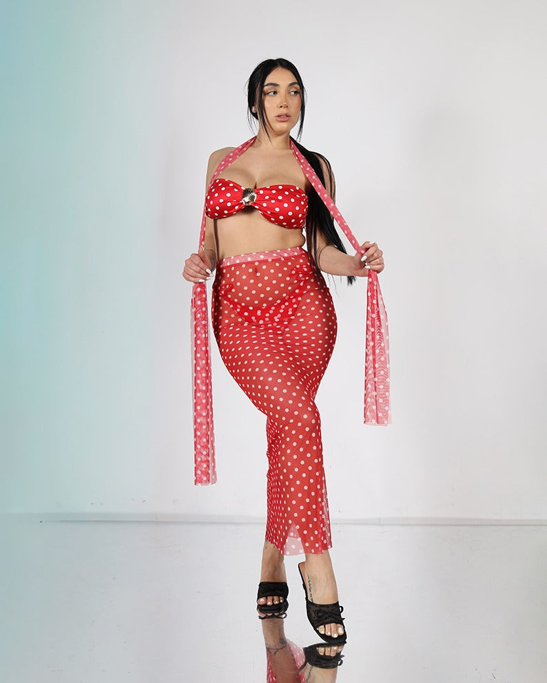 Costume 3pz Pois