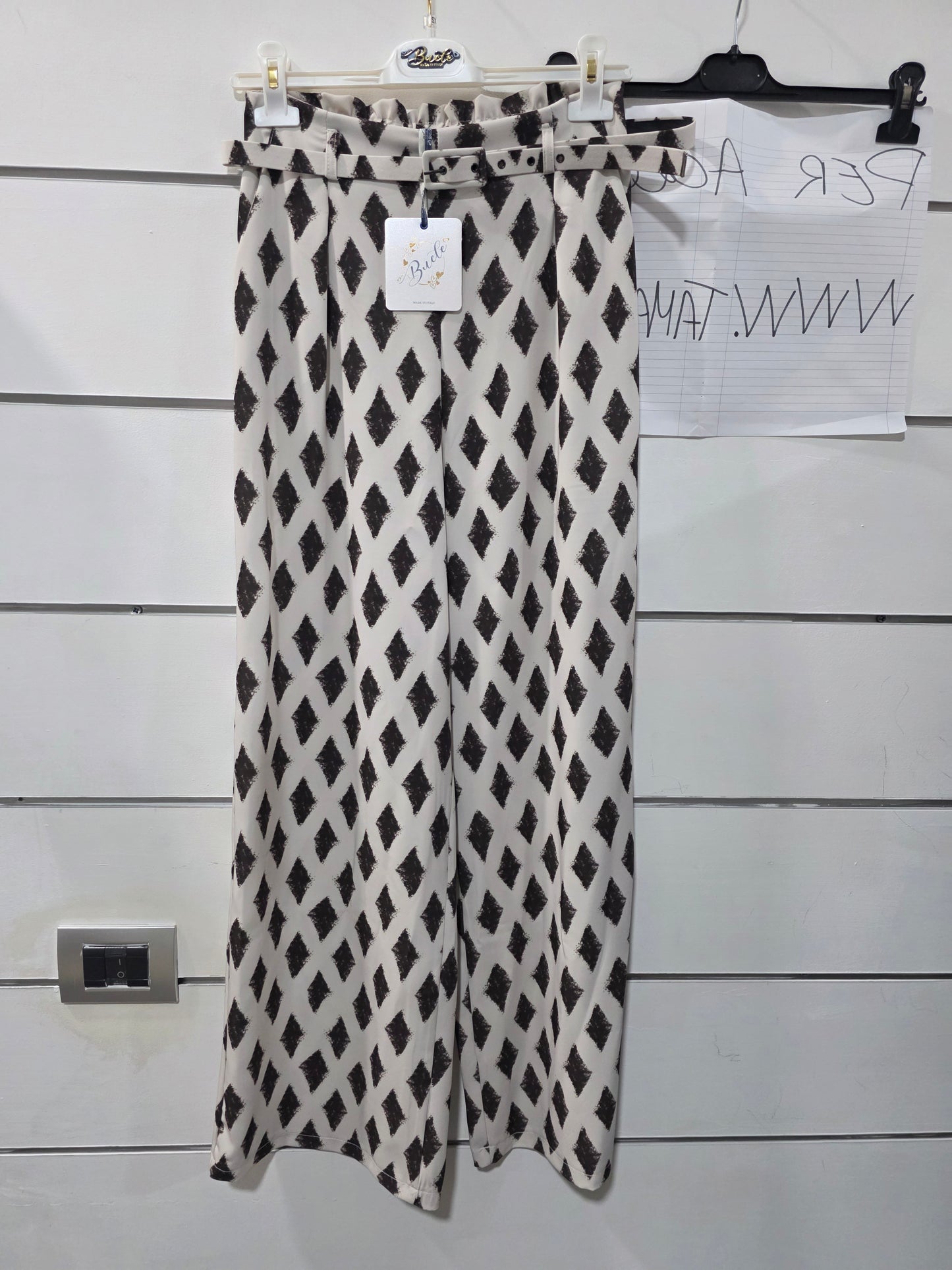 PANTALONE PALAZZO ROMBO